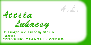 attila lukacsy business card